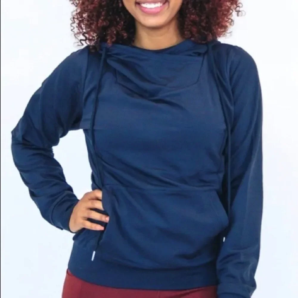 Senita Athletics Cali Hoodie Navy Pullover Size Medium